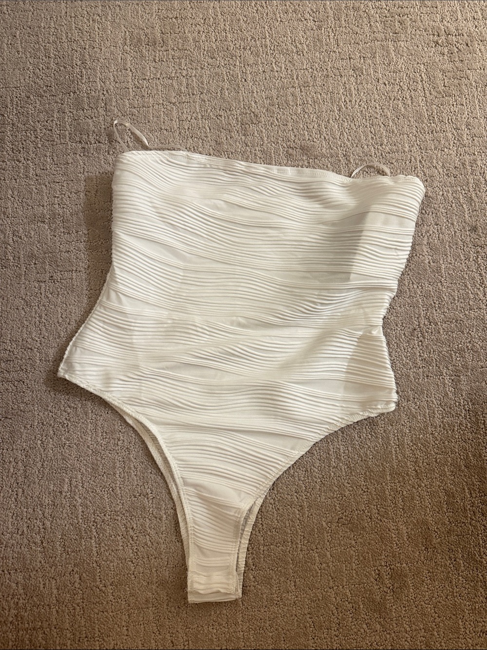 White Textured One-Piece NWT